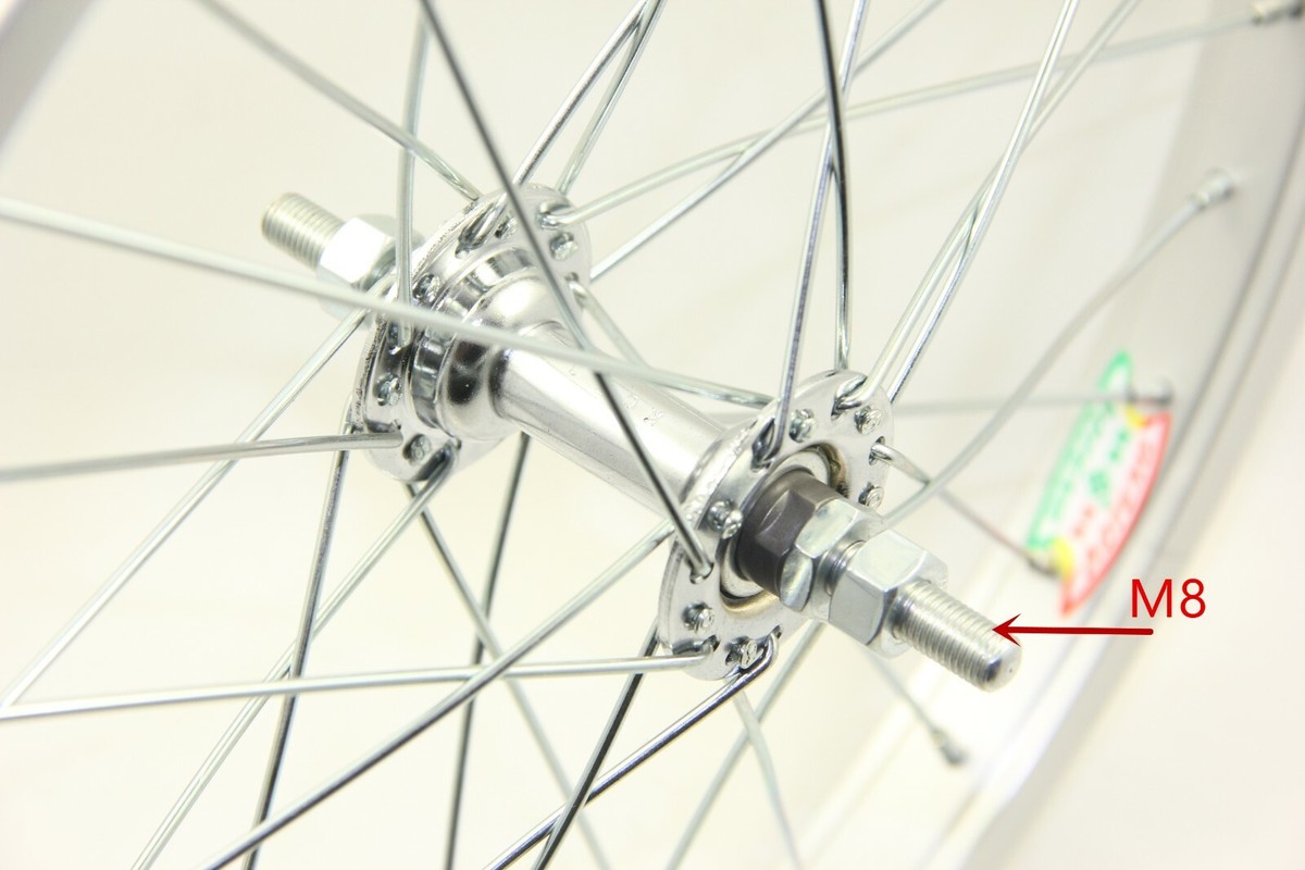 Ruota Anteriore Bici 16 Pollici – Ferro/Alluminio Per Scooter E Bimbo – Asse M8x124mm