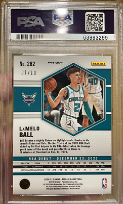 Lamelo Ball Rookie Green Swirl Mosaic 2020 1/10 NBA Debut FOTL