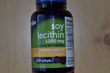 Meijer Soy Lecithin 1200 mg, 100 Softgels Exp 1/25