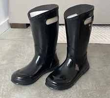 Bogs Outdoor Boots Kids Rainboot Gloosy Black Waterproof  Black 71325