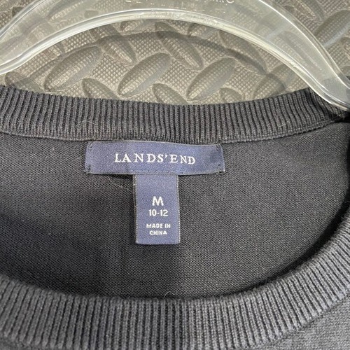 Lands' End Black Pullover Sweater Vest Casual Wear Balimwolle Blend Boys Size M - Picture 2 of 7