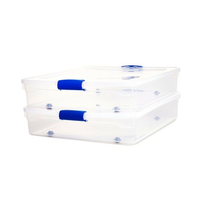 clear under bed storage bins