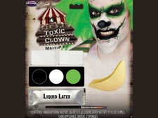 Deadly Character Toxic Clown Makeup Kit Set Carnival Circus Costume Prosthetic