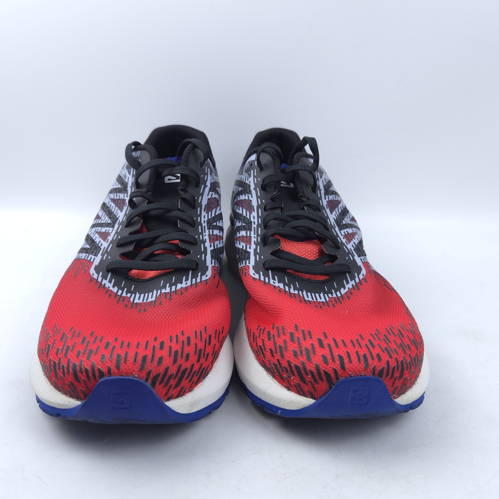 Scarpa Salomon Sonic 5 Balance Trail Running Uomo Taglia 11 Rosso Papavero Blu Clematide