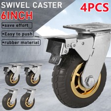 4 x Heavy Duty 150mm Swivel Castor Wheel 1000KG Trolley Furniture Caster Rubber