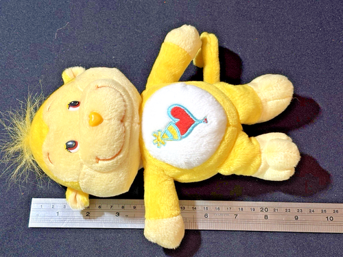 2003 Care Bear Cousins Playful Heart Monkey 9” Yellow Stuffed Animal Plush Toy - Picture 4 of 5