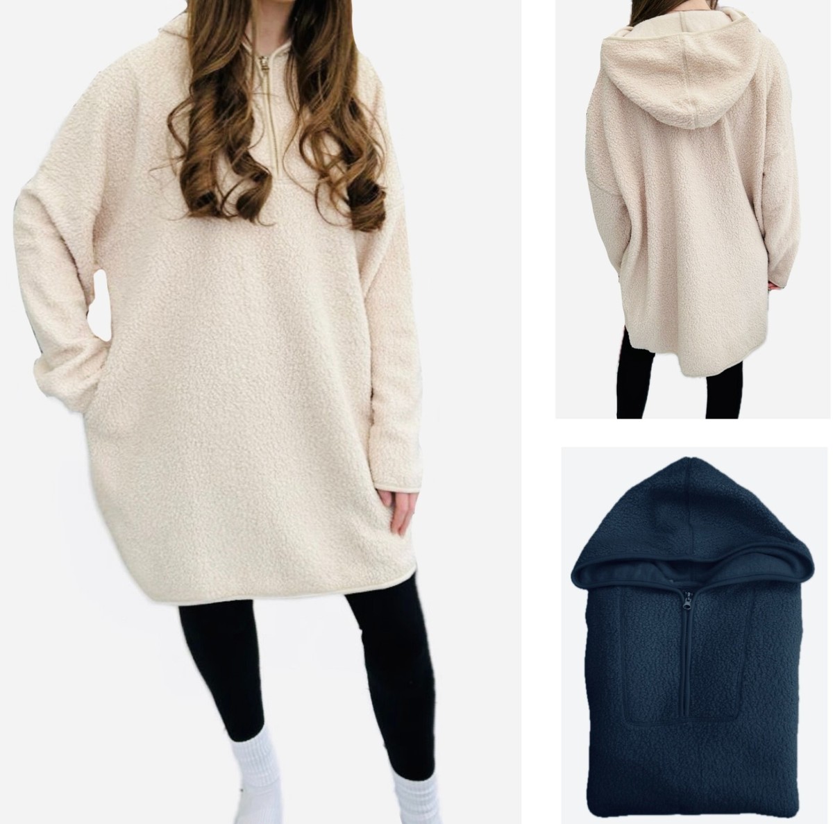 Oversize Hoodie Sweatshirt Lang Damen Ladies Ex Marks Oversized