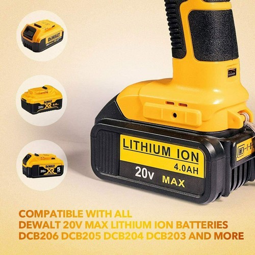 12W 1120LM Cordless LED Work Light For DeWalt 20V MAX DCB205 Li-Ion Battery /USB - Picture 6 of 12