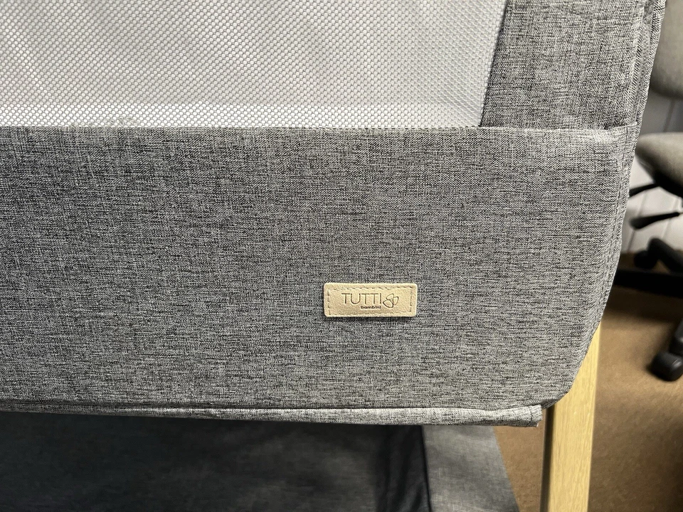 Tutti Bambini CoZee Air Bedside Crib Oak and Charcoal - 2112073590 - Image 2 of 4