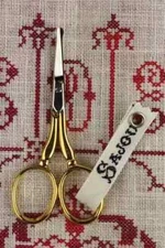 French Sajou Embroidery Scissors Pongy Gilded