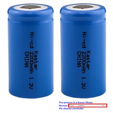 Kastar SC 1.2V 2200mAh NiCD Flat Top Rechargeable Battery for Wahl 9876 Trimmer