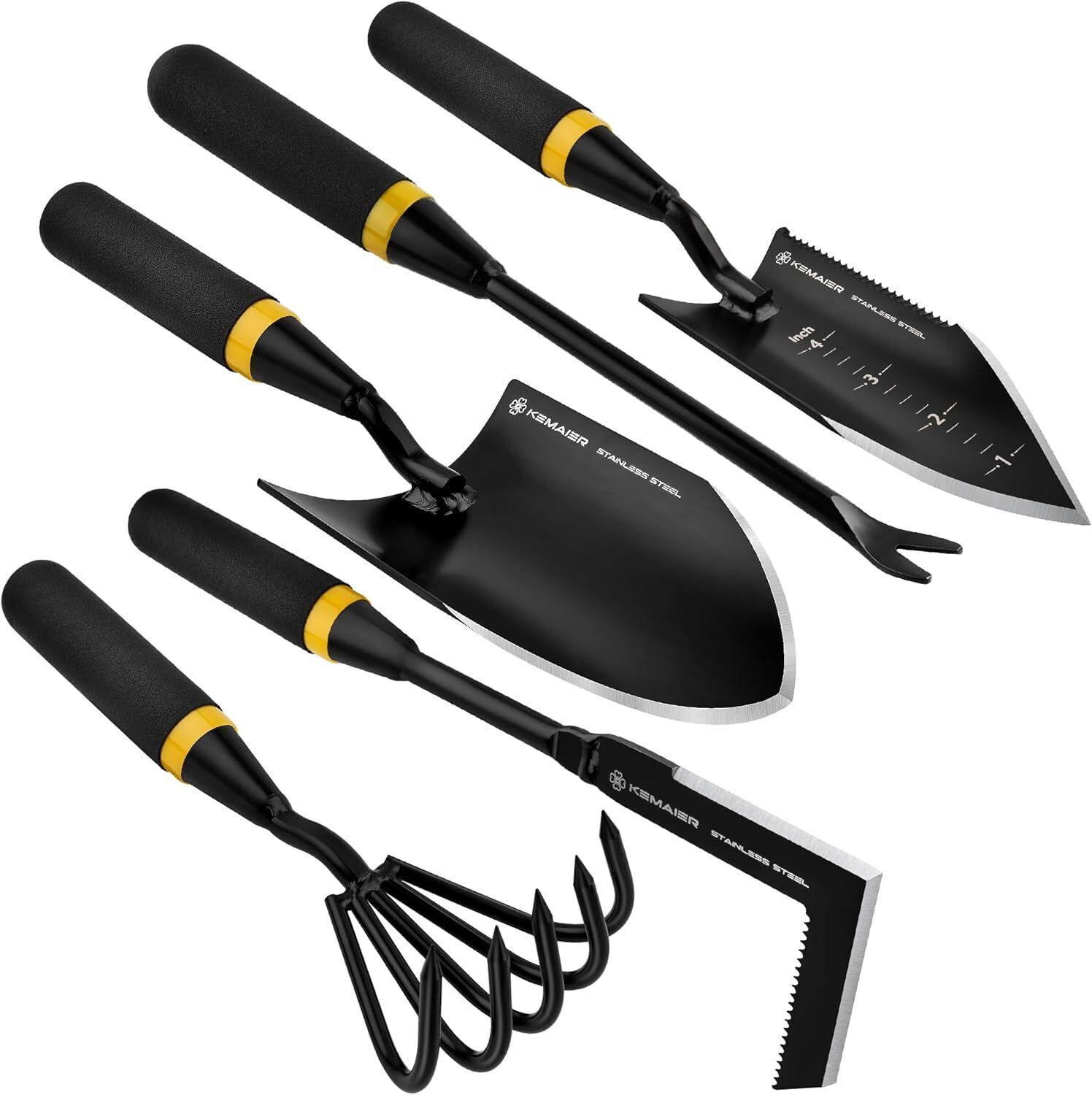Garden Tool Set - Featuring a Heavy-Duty Stainless Steel Hand Cultivator