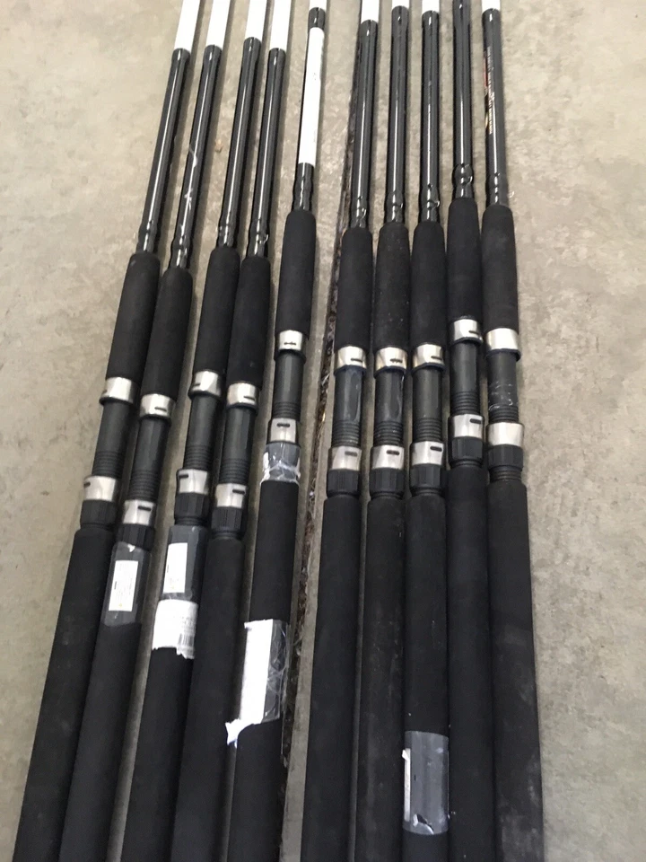 LOTE DE CIERRE 10 CAÑAS GIRATORIAS TSUNAMI SPEAR 8’ Medium Pier Surf 2 piezas Foto 4 de 4