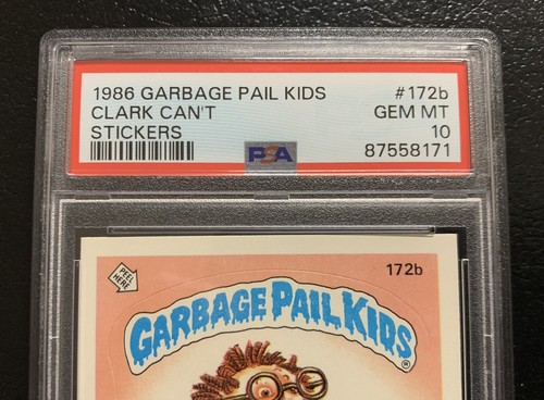 1986 Garbage Pail Kids OS5 Clark Can’t 172b PSA 10 GEM MINT-RARE 1- * GEM!! TWT - Picture 4 of 4