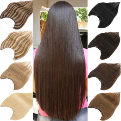 Invisible Wire In 100% Real Remy Human Hair Extensions Clip  display picture 2