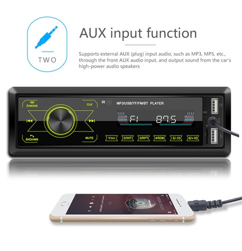 Single Din Car Stereo Bluetooth MP3 Audio Radio Player FM USB AUX & Handsfree AU - Picture 6 of 12