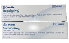 2 Tubes Convatec Stomahesive Paste 2 oz each tube - 183910 New Sealed Exp 2030