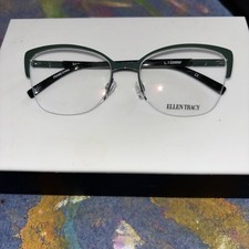 ELLEN TRACY EYEGLASSES FRAMES GREEN SLATE 54/17/135 BRAND NEW