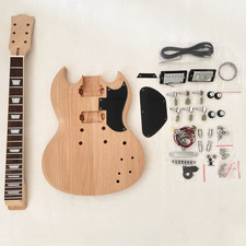 DIY SG 6 String Electric Guitar Kit Mahogany Body Humbucker Pickup