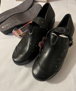 Rocky 4EurSole Studded Black Leather 3 in 1 Work Comfort Clog Shoe US 10-10.5