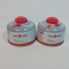 Gas One - 100 G Isobutane Camping Fuel Blend Canister 2 Pack - Ships from USA