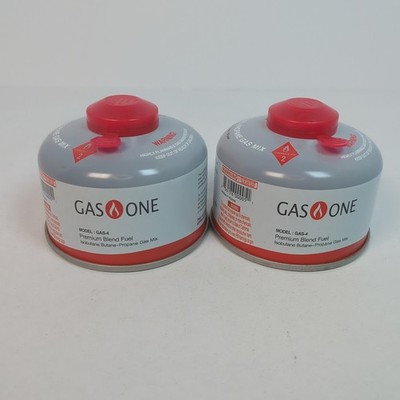 Gas One - 100 G Isobutane Camping Fuel Blend Canister 2 Pack - Ships from USA