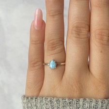 Larimar Ring / 925 Sterling Silver Ring / Healing Gemstone / Gifts for her