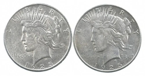 1925 & 1925 & Peace Silver Dollar $1 Bullion Collection Lot *919