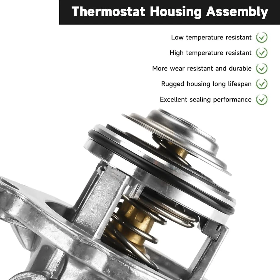 Engine Coolant Thermostat Assembly 2722000415 for Mercedes C300 C350 E350 ML450 Foto 4 de 4
