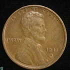 1911-S Lincoln Wheat Cent - Very Fine Details