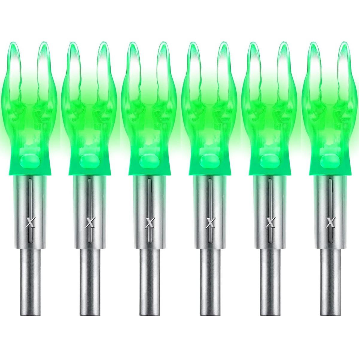 KEAUP 6 Pack X Lighted Nocks for Arrows Universal X/5.2mm LED