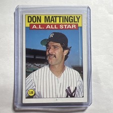 1986 Topps - All Star #712 Don Mattingly Misprint error card