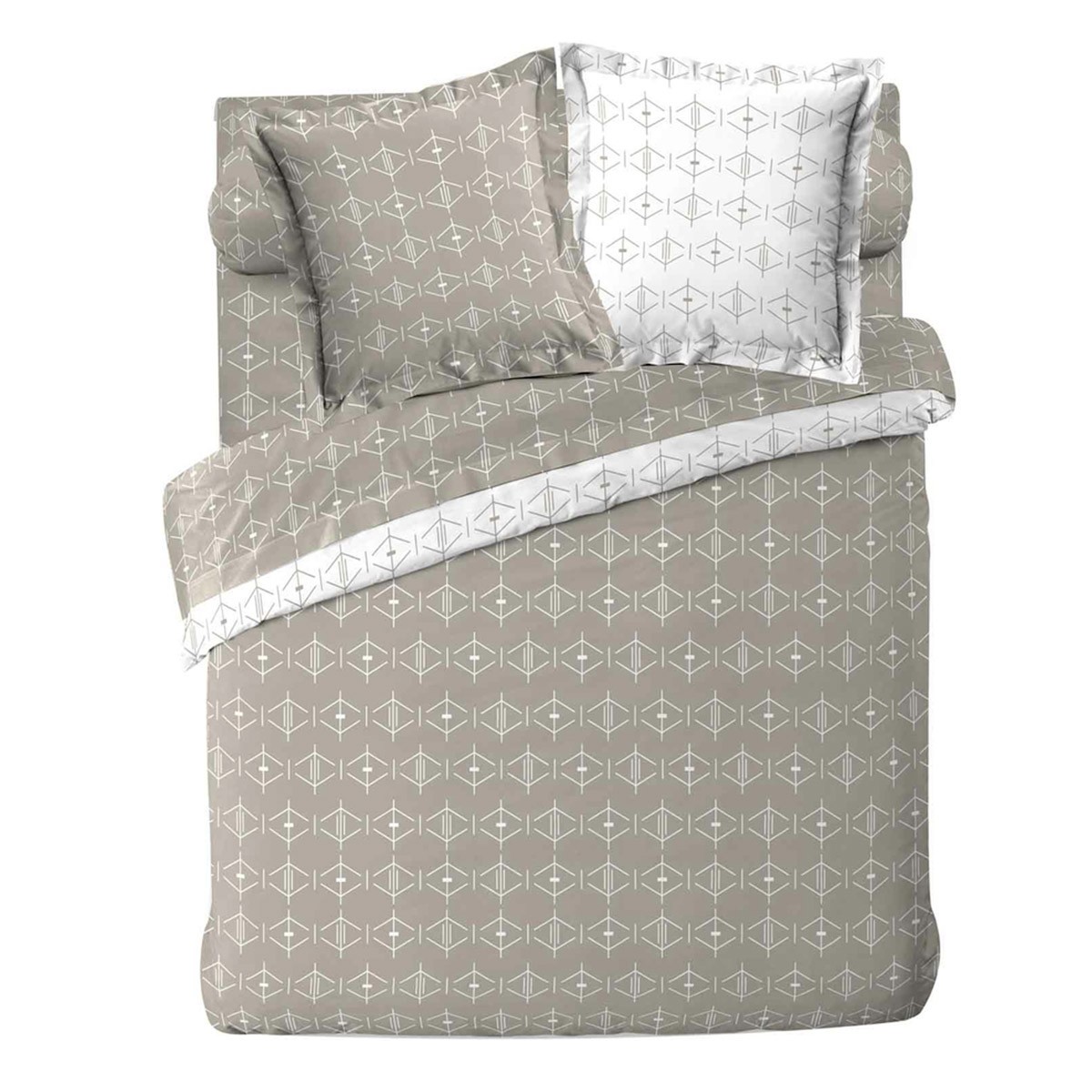 Housse de couette Aristide 240x220cm naturel en pur coton peigné