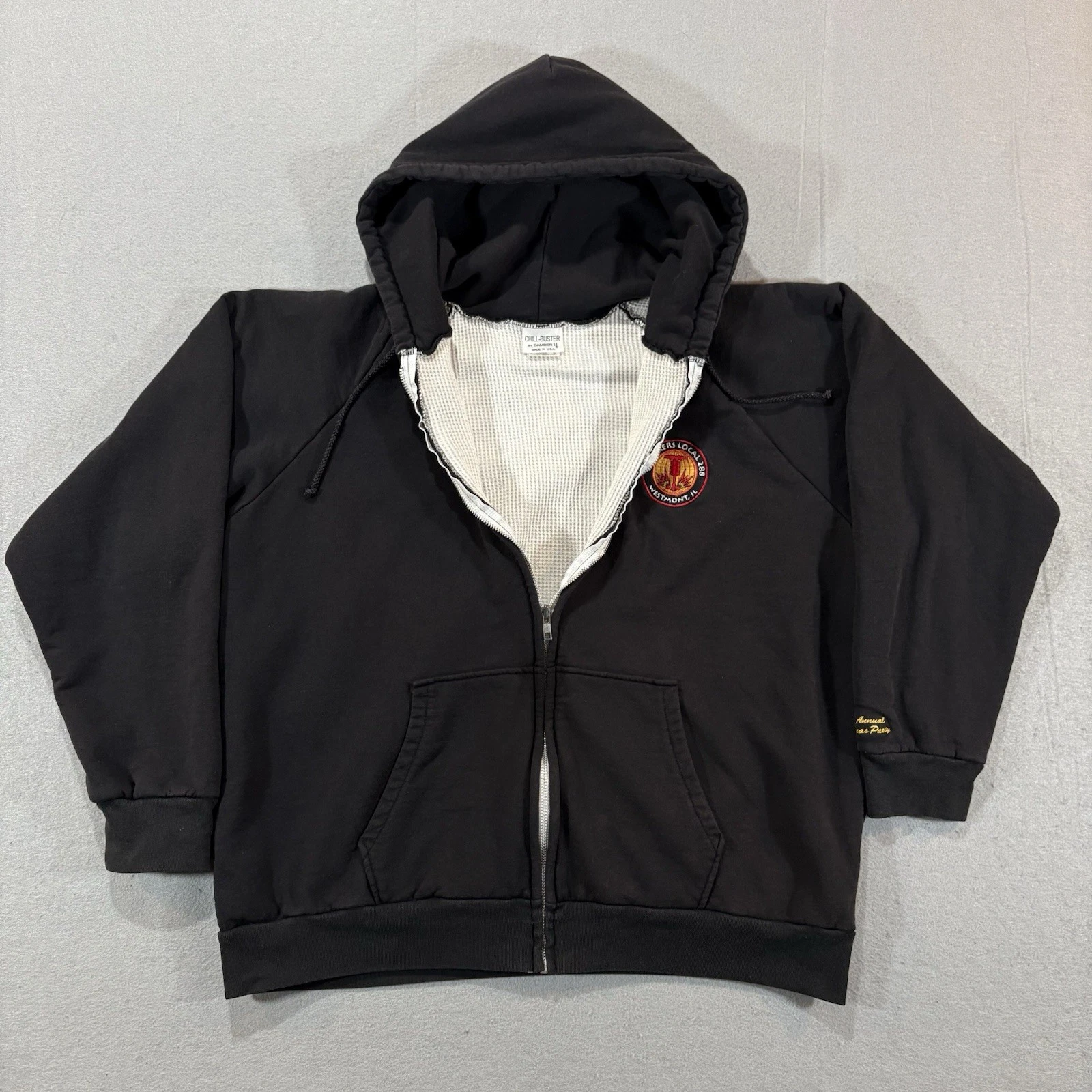 Vintage Camber Chill Buster Thermal Lined Hoodie Mens XL Full Zip Black USA
Opens in a new window or