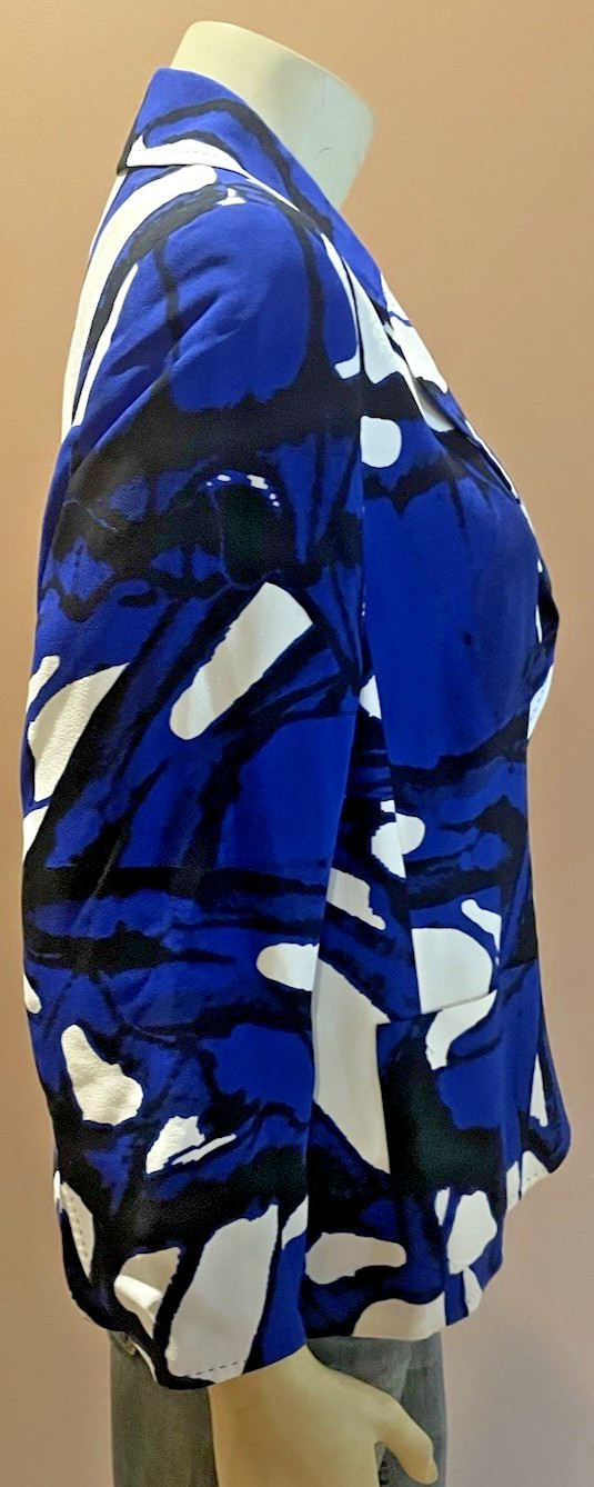 Escada Abstract Pattern Blazer Jacket Pockets 2-B… - image 4