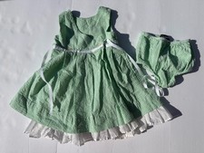 Baby Infant Girls Ralph Lauren Green White Seersucker Sundress dress 12M 12 M