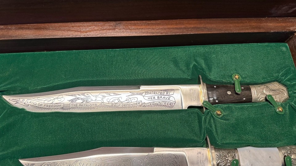 Set of 12 Handmade Parker Bowie Knives - Matched Serial #s 001/1200 Jim ...