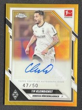 Tim Kleindienst 2025-26 Topps Chrome Bundesliga Gold Refractor Auto /50 #BA-TK
