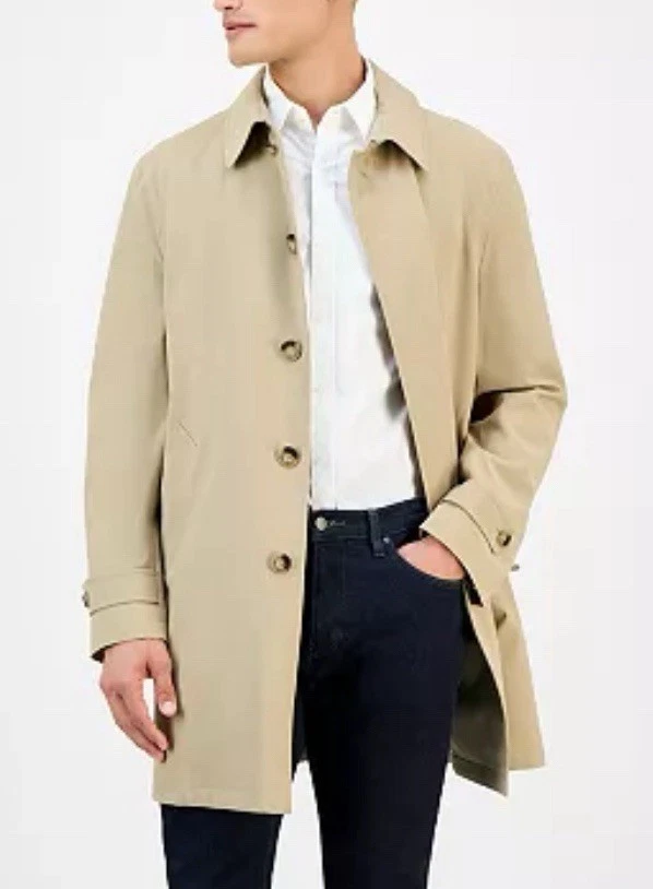 Impermeabile uomo Michael Kors moderno antivento kaki beige 44R nuovo con etichetta