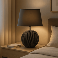 Tischlampe Nachttisch Lampe Nachttischlampe Tischleuchte Leuchte Anthrazit 4031