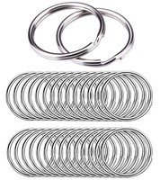 Voarge 100 StüCk SchlüSselringe 25Mm Edelstahl,Runder SchlüSselringe,Metall Sp