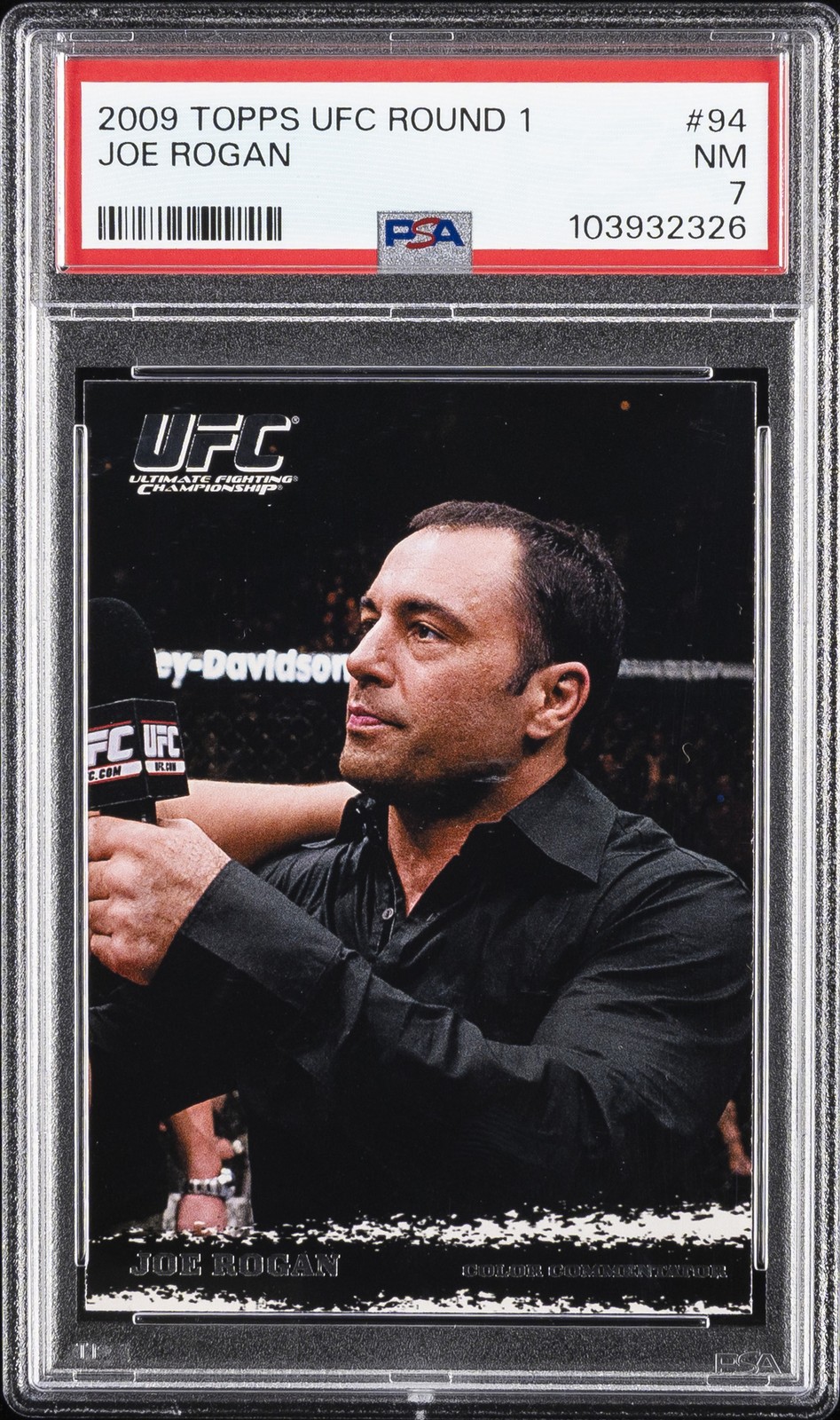 2009 TOPPS UFC ROUND 1 #94 JOE ROGAN PSA 7