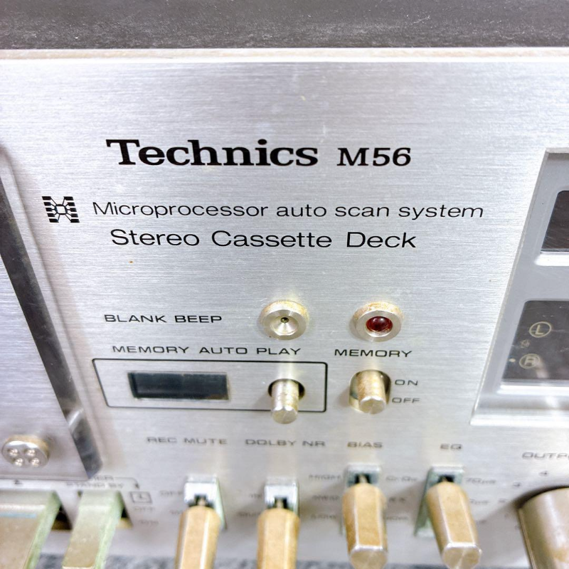 テクニクス Technics RS-M56 カセットデッキ【録音再生良好】⑤ Technics RS-M56 Stereo Cassette Deck Silver Microprocessor auto