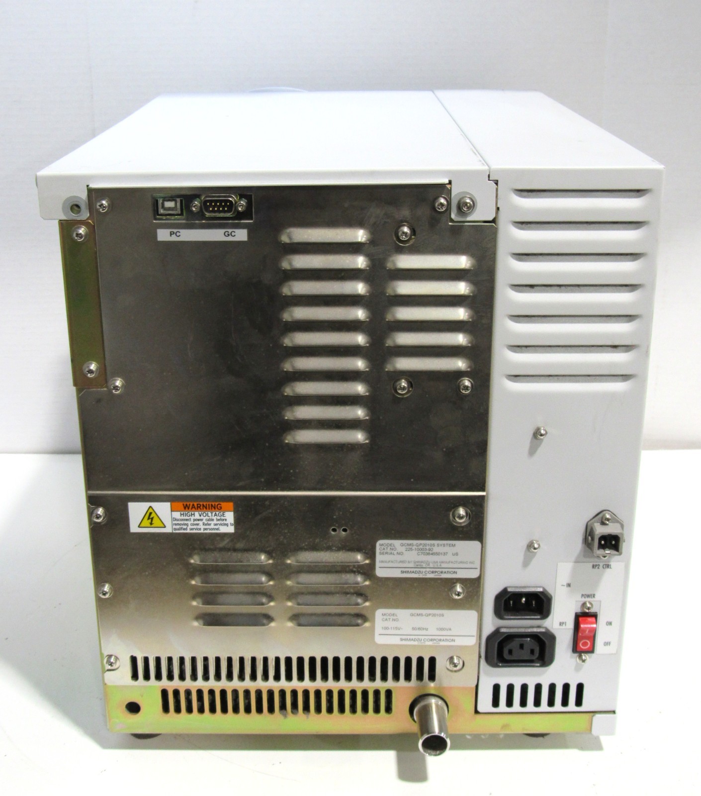 Shimadzu GCMS-QP2010S Gas Chromatograph Mass Spectrometer P/N 225-10003-92