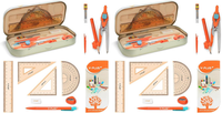 Mathematik-Geometrie-Set Mit Lineal Winkelmesser Zirkel Bleistift SchüLer Lehrer