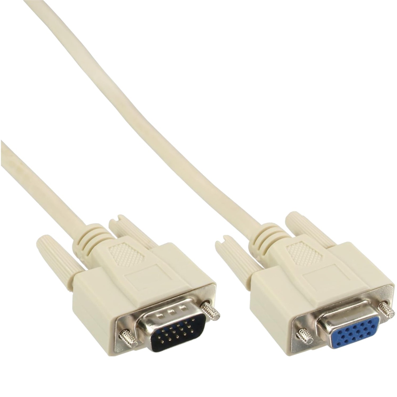 Rallonge VGA 5m InLine 17735 HD15 mâle femelle cordon écran PC noir