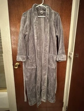 NY Threads Women’s Plush Soft Robe Steel Grey Size XL Comfortable & Warm