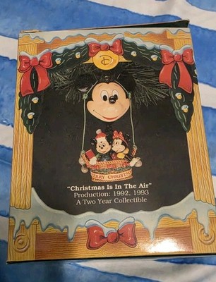 Enesco Disney Mickey & Minnie Mouse Christmas Is In The Air Ornament 1992-93
