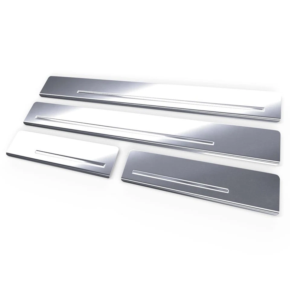 Protezione battitacco auto in acciaio per Porsche Macan SUV (2014-....) satinato - Immagine 2 di 4