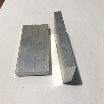 1x Reststück Alu  Aluminium Flach, Vierkant 50 x 12 x 102 mm lang  (A-14)